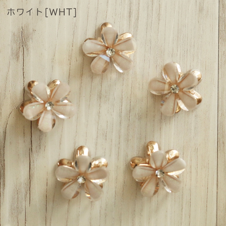 ホワイト[WHT] | お花ミニクリップ5個セット 髪飾り 髪留め ヘアアクセサリー アクセサリー | Catherine Cottage