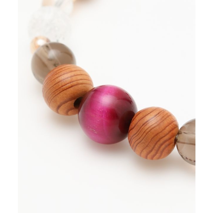 【岩座】屋久杉水晶 ローズタイガーアイブレスレット | アミナコレクション  | 詳細画像2 