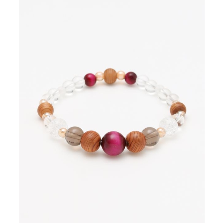 ローズ | 【岩座】屋久杉水晶 ローズタイガーアイブレスレット | アミナコレクション 