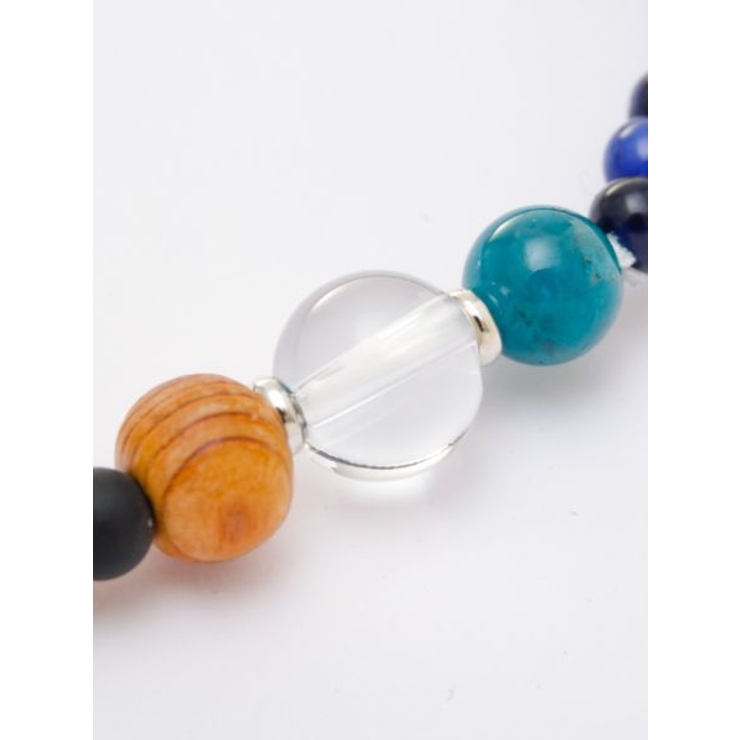 【岩座】屋久杉非対称細ブレスレット ラピスタイガーアイ | アミナコレクション  | 詳細画像1 