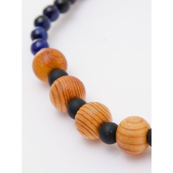 【岩座】屋久杉非対称細ブレスレット ラピスタイガーアイ | アミナコレクション  | 詳細画像2 