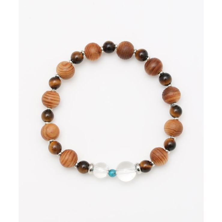 【岩座】屋久杉非対称ブレスレット タイガーアイ | アミナコレクション  | 詳細画像1 