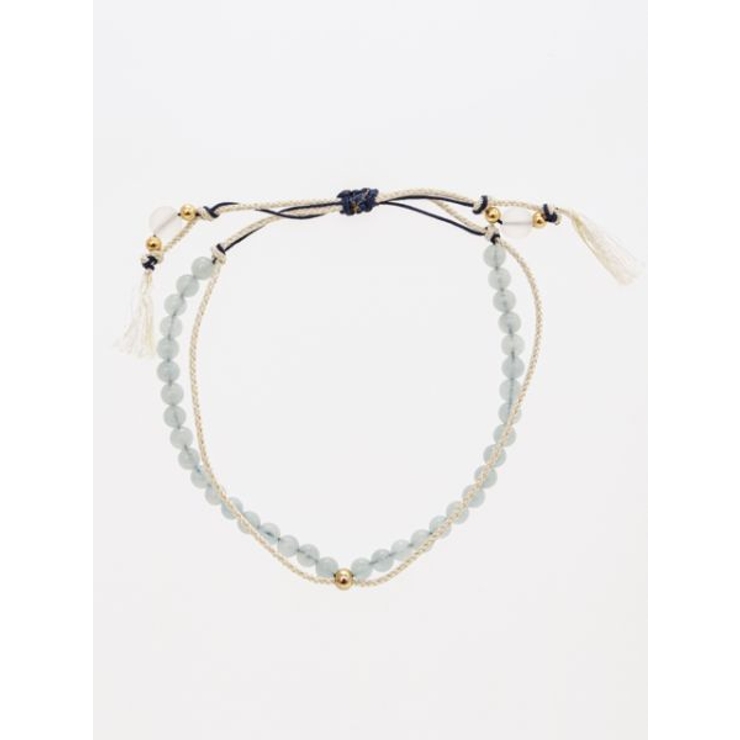 【岩座】【三月弥生】産石絹紐ブレスレット | アミナコレクション  | 詳細画像1 