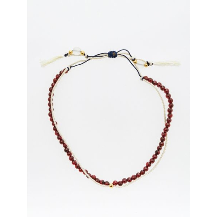 【岩座】【一月 睦月】産石絹紐アンクレット | アミナコレクション  | 詳細画像1 