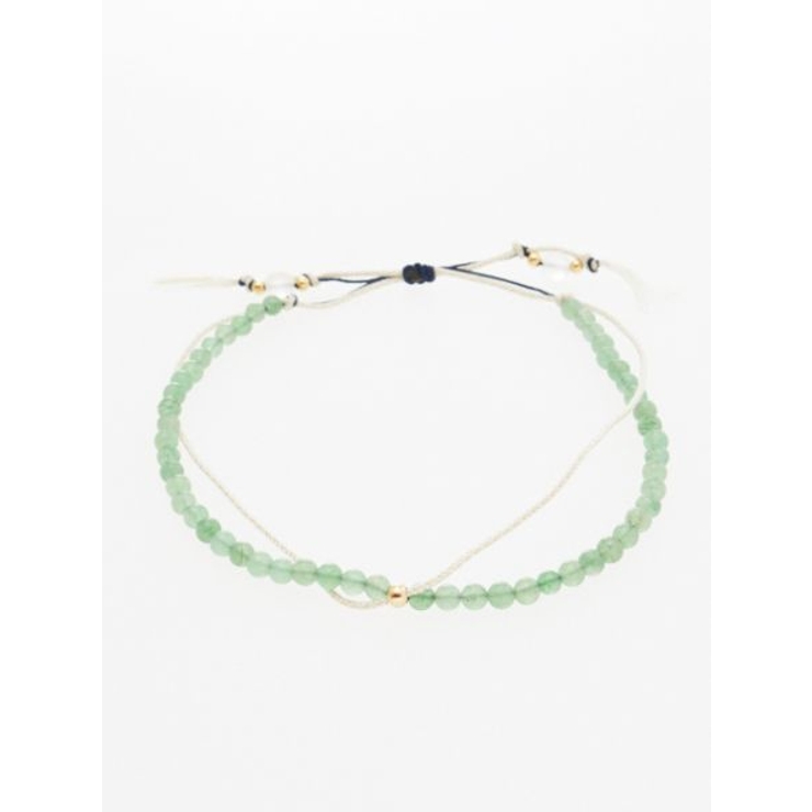 ライトグリーン | 【岩座】【五月 皐月】産石絹紐アンクレット | アミナコレクション 