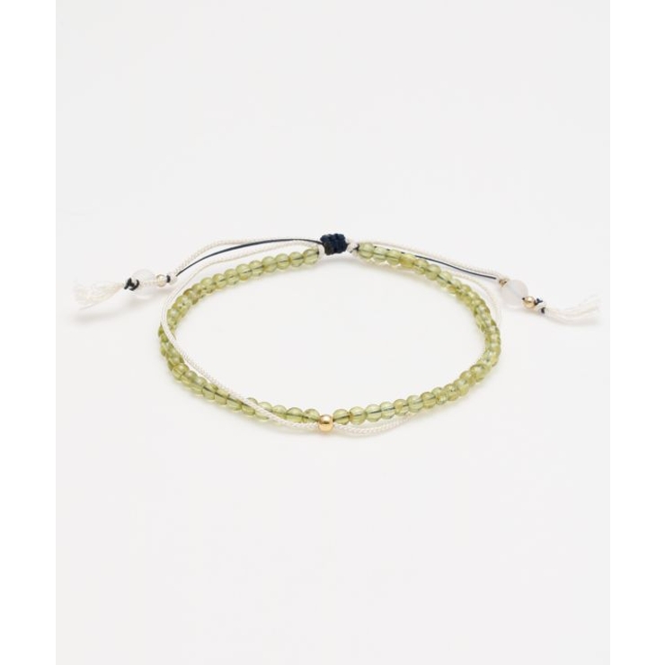 ライトグリーン | 【岩座】【八月 葉月】産石絹紐アンクレット | アミナコレクション 