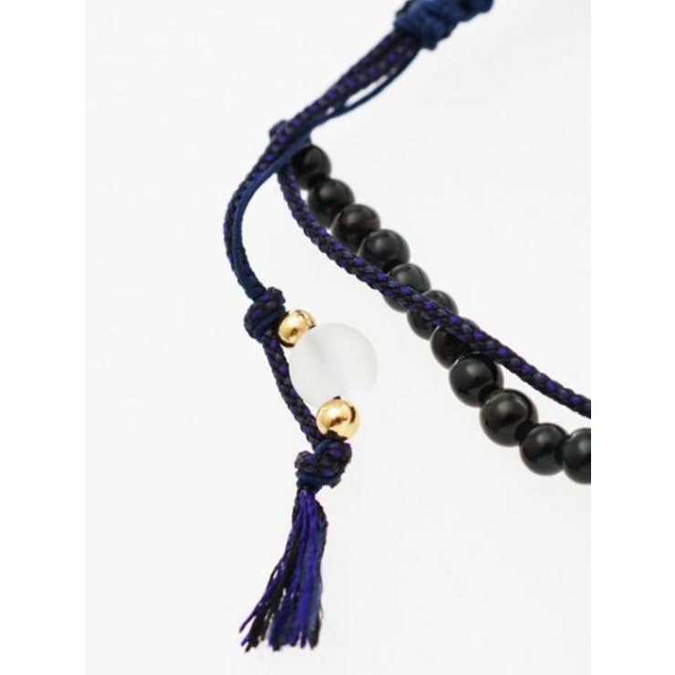 【岩座】紺紐青虎目４ｍｍアンクレット | アミナコレクション  | 詳細画像3 