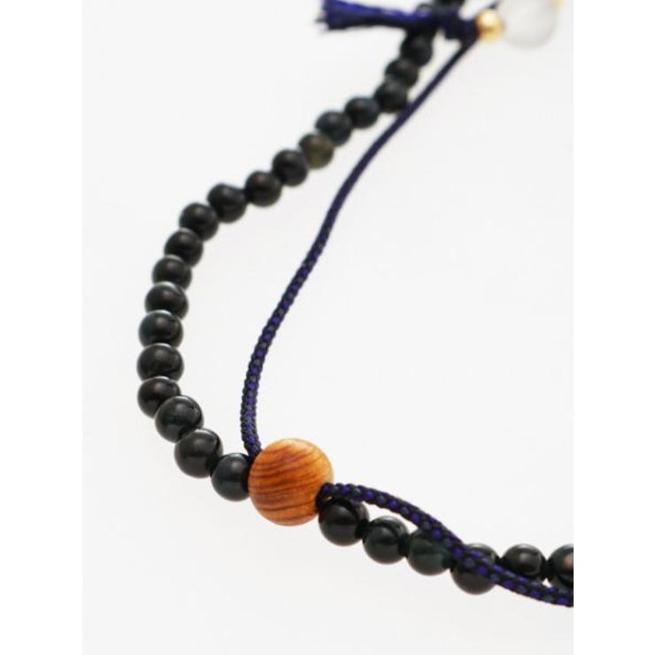 【岩座】紺紐青虎目４ｍｍアンクレット | アミナコレクション  | 詳細画像4 