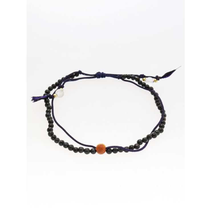 ダークブルー | 【岩座】紺紐青虎目４ｍｍアンクレット | アミナコレクション 