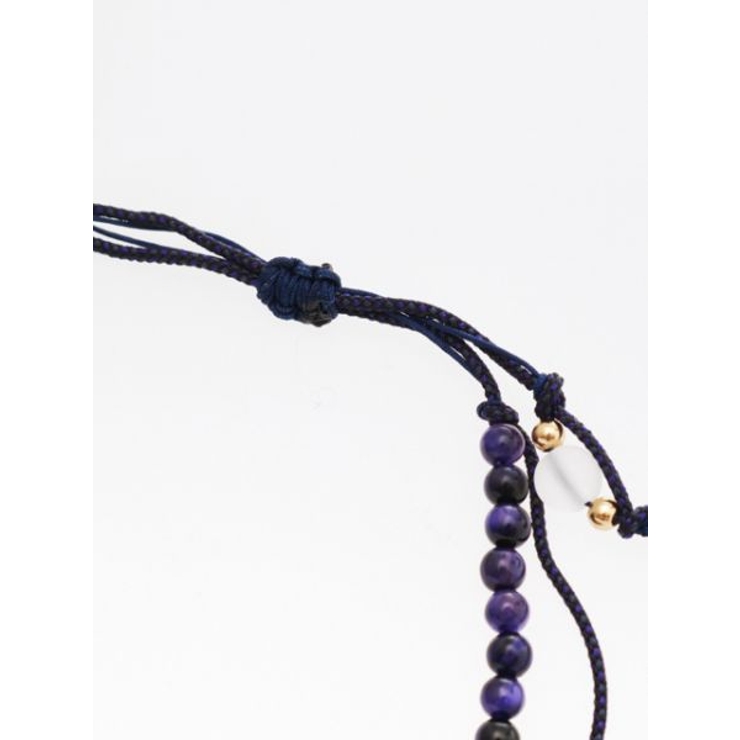 【岩座】紺紐紫虎目４ｍｍアンクレット | アミナコレクション  | 詳細画像2 