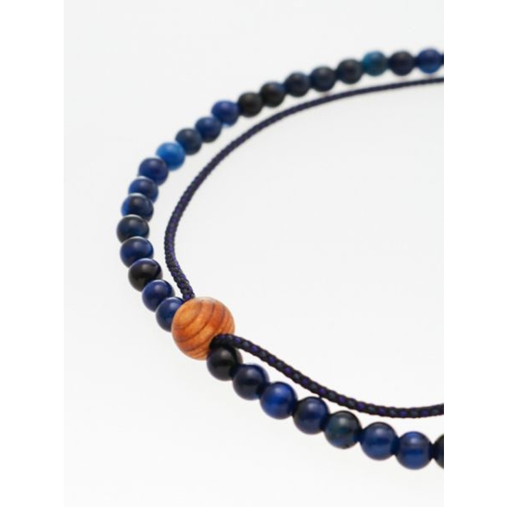 【岩座】紺紐瑠璃虎目４ｍｍアンクレット | アミナコレクション  | 詳細画像2 