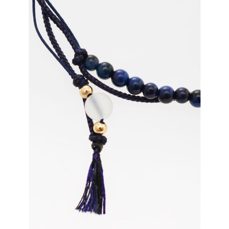 【岩座】紺紐瑠璃虎目４ｍｍアンクレット | アミナコレクション  | 詳細画像3 