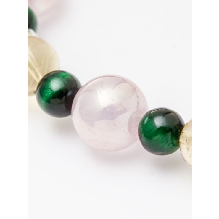 【岩座】桜花 グリーンタイガーアイブレスレット | アミナコレクション  | 詳細画像2 