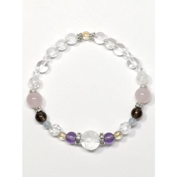 ライトピンク | 【岩座】昇華 ローズクォーツブレスレット | アミナコレクション 