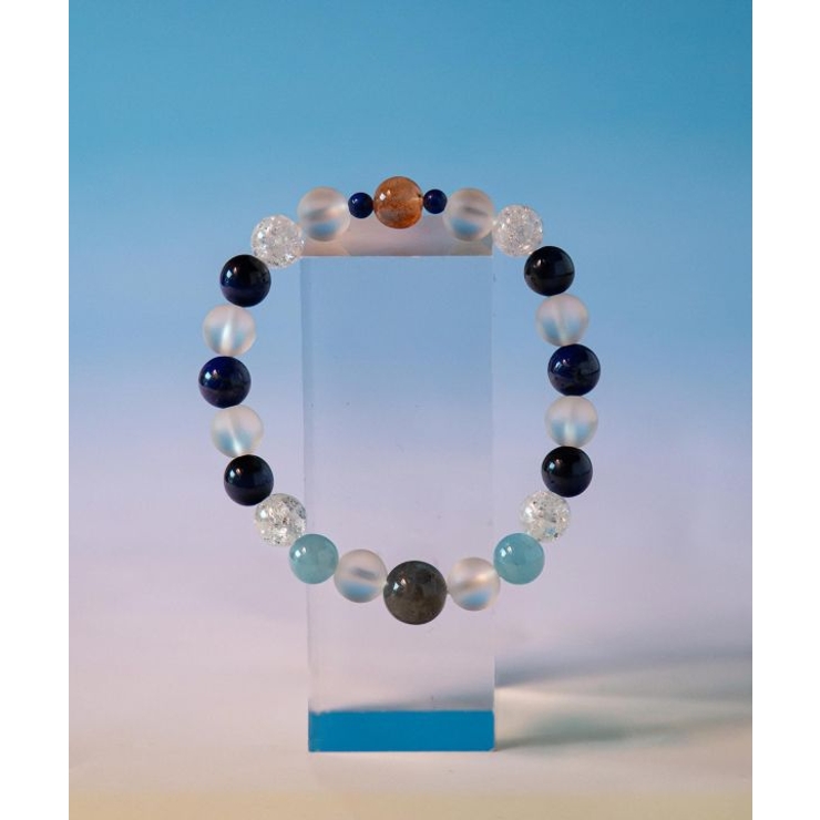 【岩座】蒼天(そうてん)ラピスタイガー ブレスレット | アミナコレクション  | 詳細画像1 