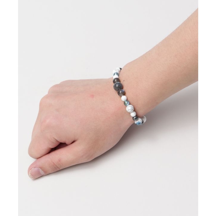 【岩座】鼓舞(こぶ)ホワイトハウライト ブレスレット | アミナコレクション  | 詳細画像1 