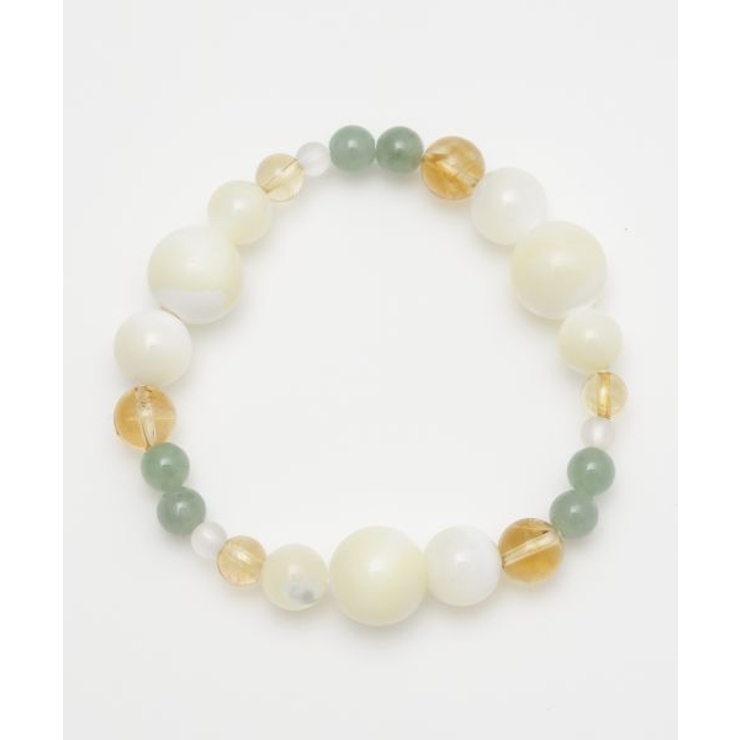 ホワイト系その他 | 【岩座】芍薬(しゃくやく)マザーオブパール ブレスレット | アミナコレクション 