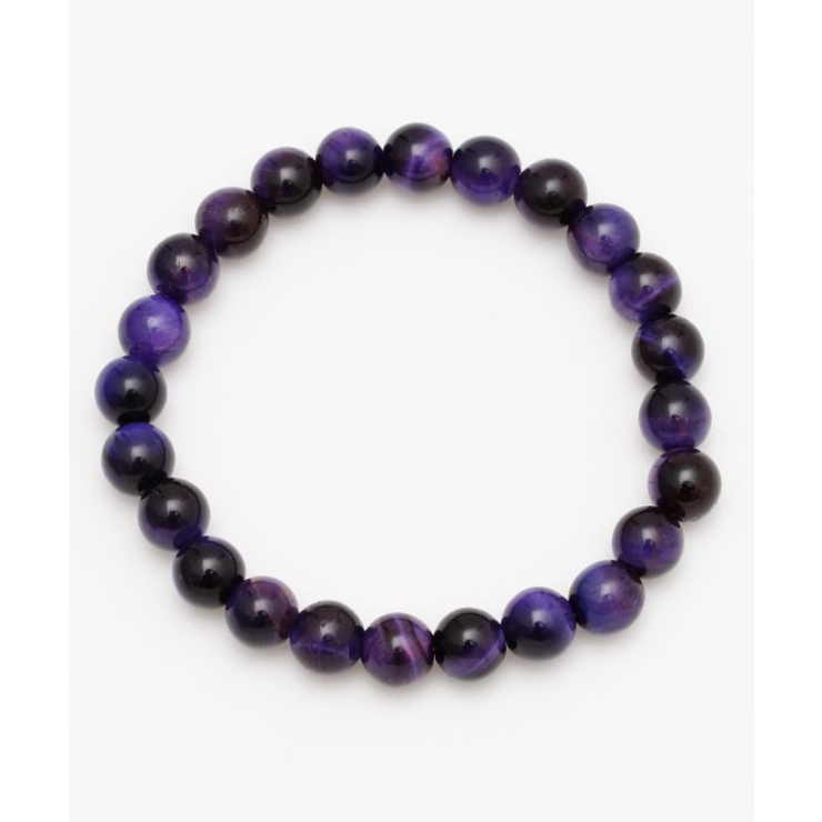 【岩座】パープルタイガーアイ ８ｍｍブレスレット | アミナコレクション  | 詳細画像1 