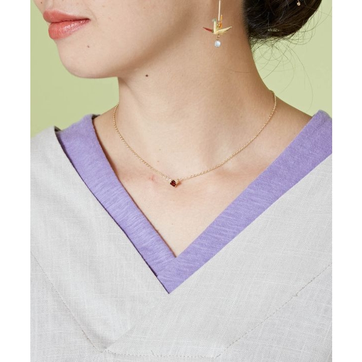 【岩座】菱石ネックレス[ガーネット] | アミナコレクション  | 詳細画像2 