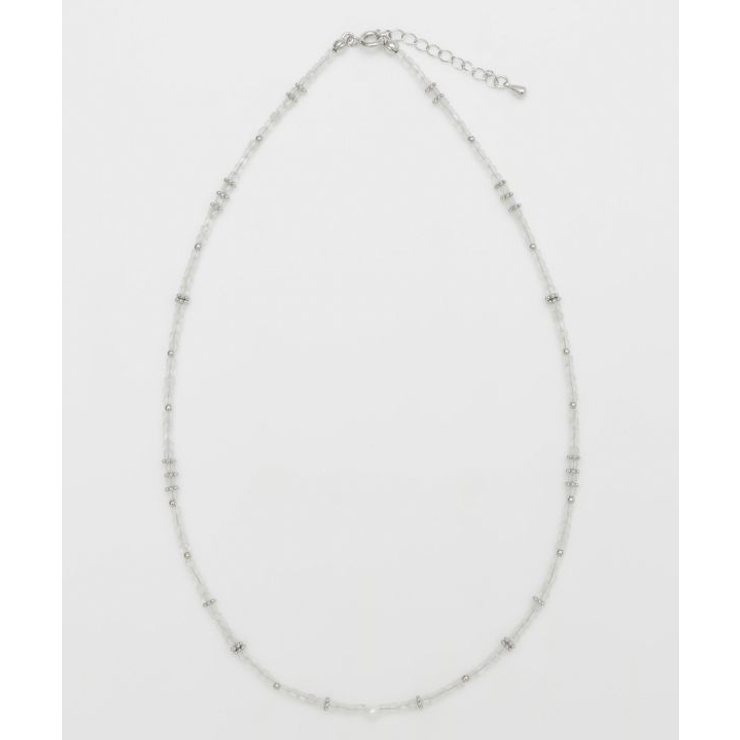 ホワイト系その他 | 【岩座】角石真珠ネックレス[レインボームーンストーン] | アミナコレクション 