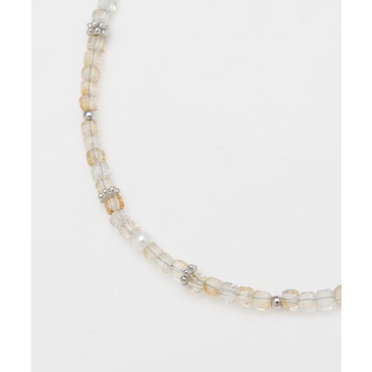 ライトイエロー | 【岩座】角石真珠ネックレス[シトリン] | アミナコレクション 