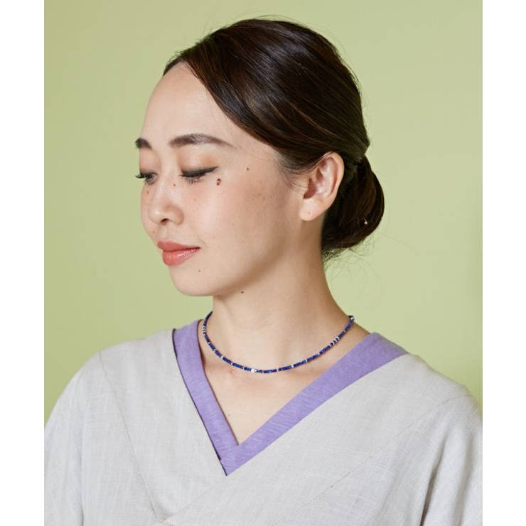 【岩座】角石真珠ネックレス[ラピスラズリ] | アミナコレクション  | 詳細画像1 