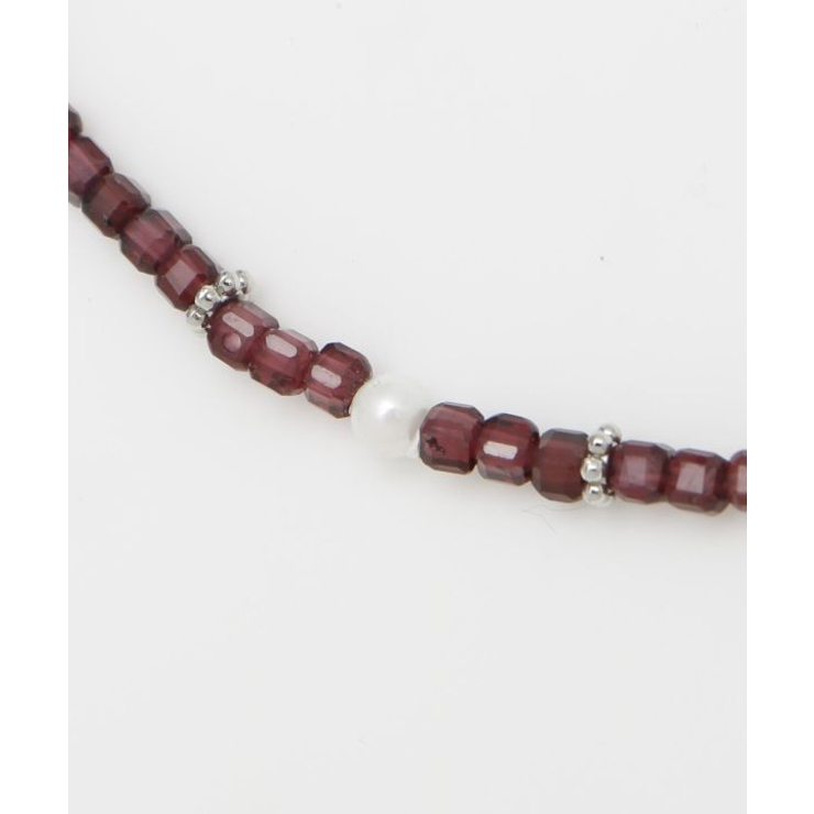 【岩座】角石真珠ネックレス[ガーネット] | アミナコレクション  | 詳細画像1 