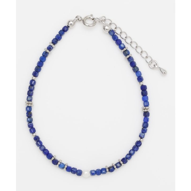 ダークブルー | 【岩座】角石真珠ブレスレット[ラピスラズリ] | アミナコレクション 