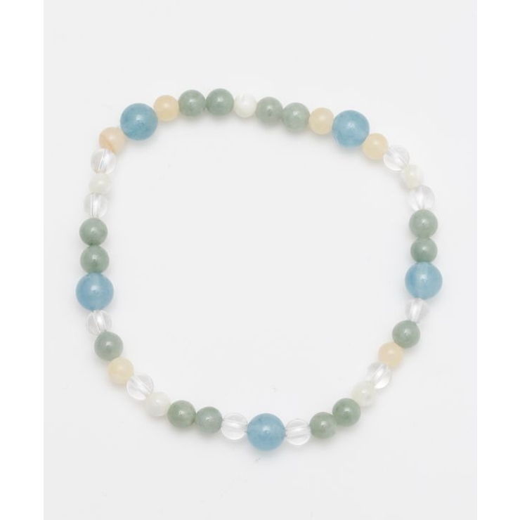【岩座】五縁繋ぎアクアマリンブレスレット | アミナコレクション  | 詳細画像1 