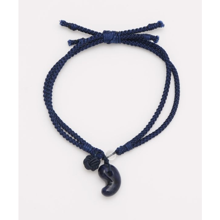 ダークブルー | 【岩座】勾玉結びブレスレット | アミナコレクション 