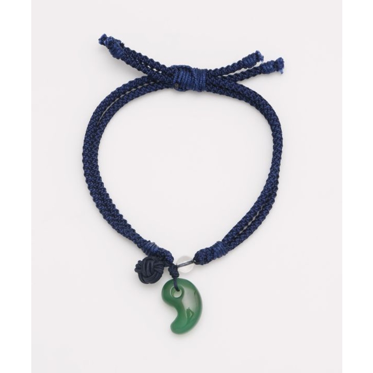 グリーン | 【岩座】勾玉結びブレスレット | アミナコレクション 