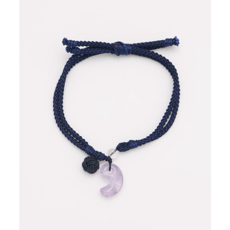 パープル | 【岩座】勾玉結びブレスレット | アミナコレクション 