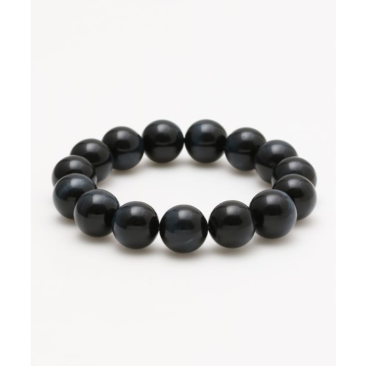 ダークブルー | 【岩座】ブルータイガーアイ14mm玉ブレスレット | アミナコレクション 