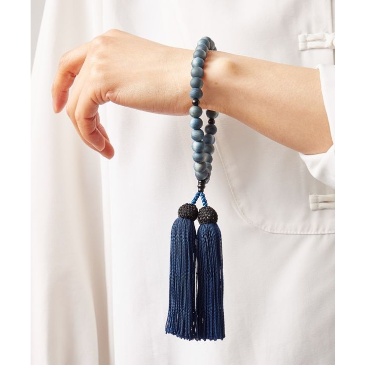 【岩座】【念珠】女性用藍染浅葱つづき珠[収納袋付き] | アミナコレクション  | 詳細画像4 