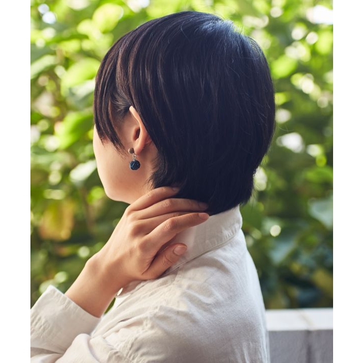 【岩座】本藍染め 水引水晶ピアス | アミナコレクション  | 詳細画像3 