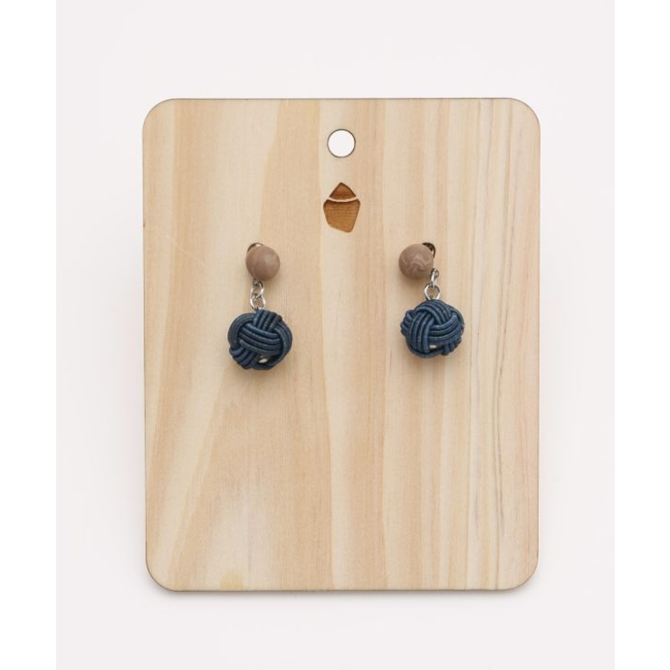 【岩座】本藍染め 水引水晶ピアス | アミナコレクション  | 詳細画像4 