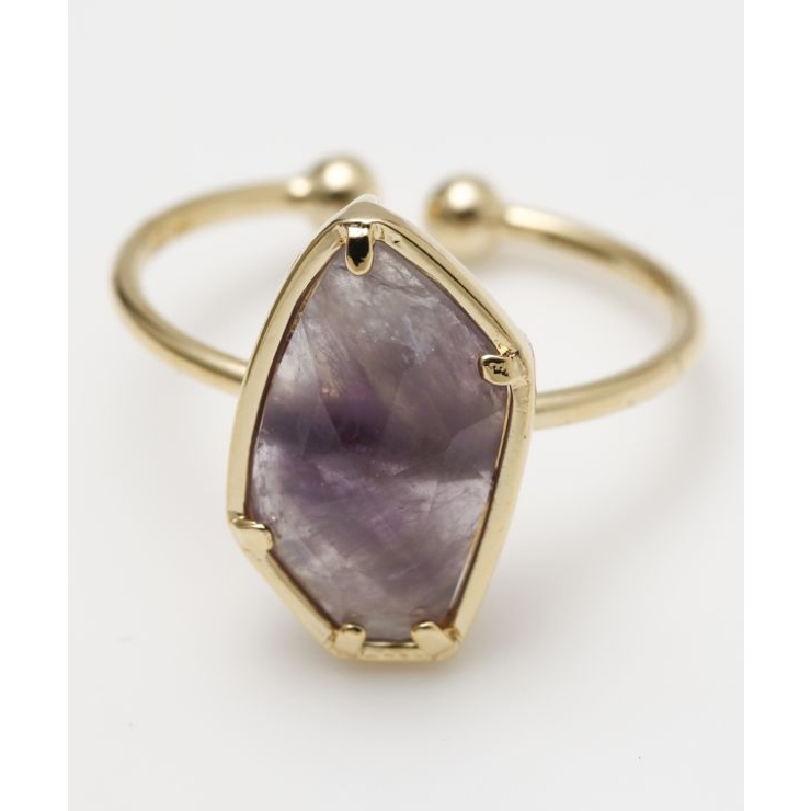 パープル | 【岩座】留め石リング | アミナコレクション 