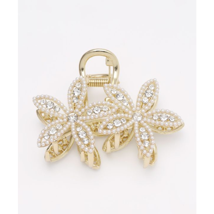ホワイト×ゴールド | 【カヒコ】プルパルヘアクリップ | アミナコレクション 