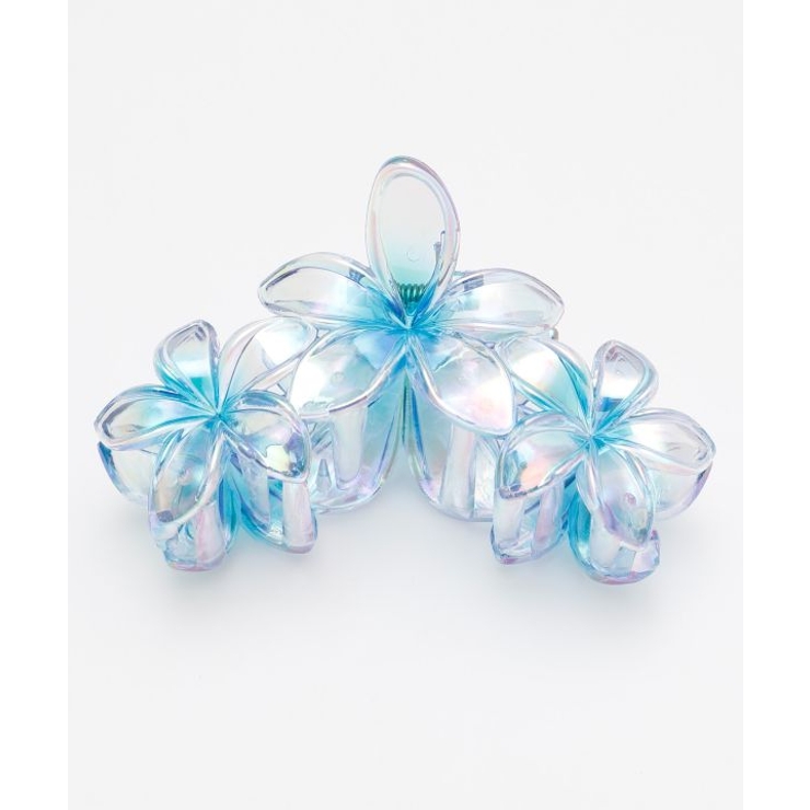 ブルー | 【カヒコ】オーロラプルメリアヘアクリップ | アミナコレクション 