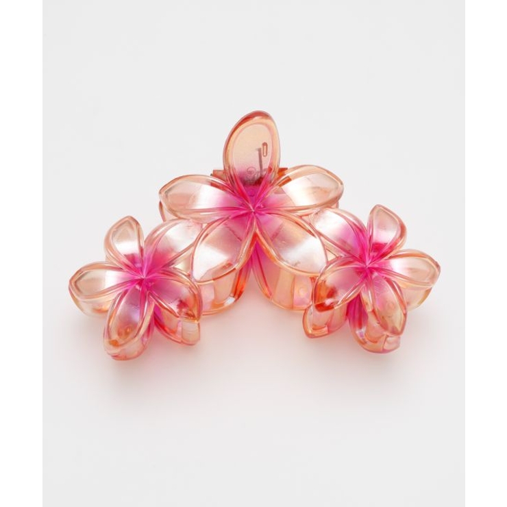 ピンク | 【カヒコ】オーロラプルメリアヘアクリップ | アミナコレクション 