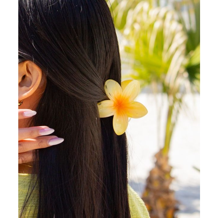イエロー | 【カヒコ】プルメモハラヘアクリップ | アミナコレクション 