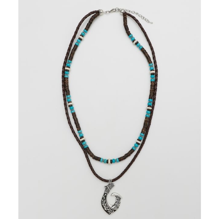 ブラウン | 【カヒコ】フィッシュフックレオメンズネックレス | アミナコレクション 