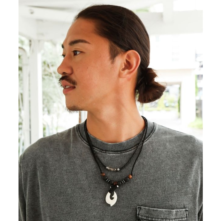 【カヒコ】フィッシュフックナルメンズネックレス | アミナコレクション  | 詳細画像1 