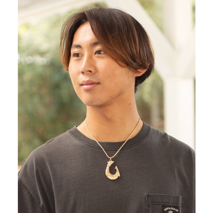 【カヒコ】メンズハワジュフィッシュフックネックレス | アミナコレクション  | 詳細画像1 
