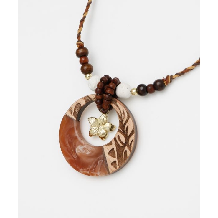 ブラウン | 【カヒコ】プルメニネックレス | アミナコレクション 