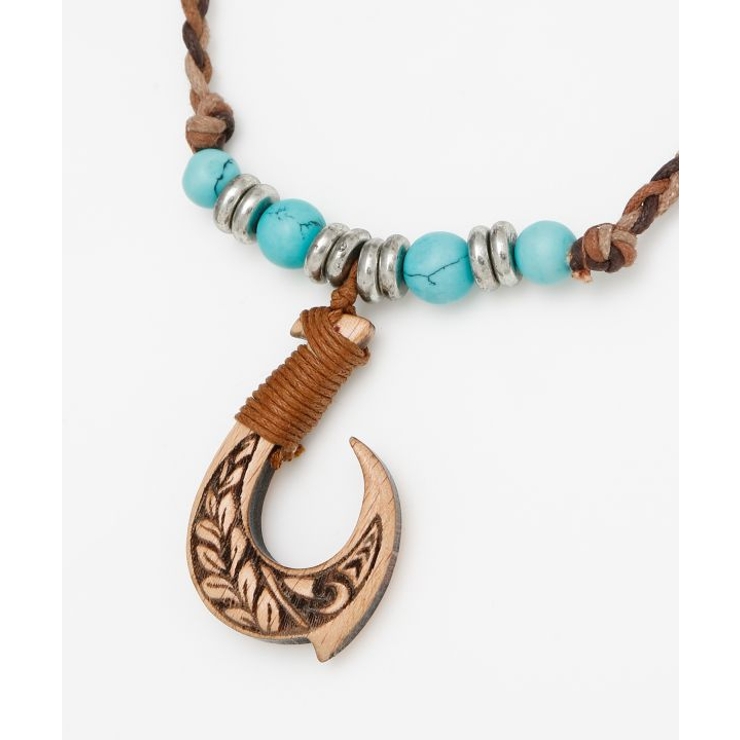 ブラウン | 【カヒコ】メンズウッドマイレフックネックレス | アミナコレクション 