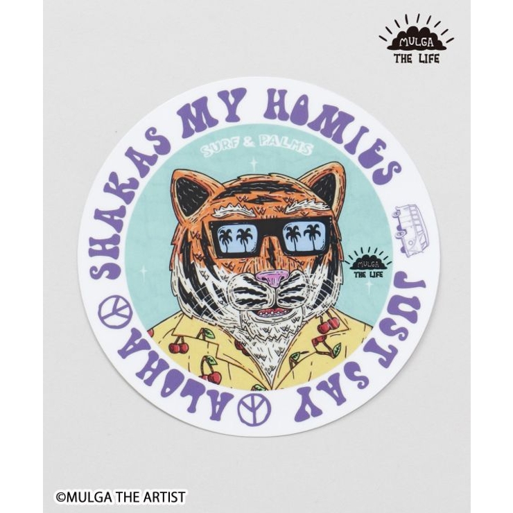 パープル | 【カヒコ】【MULGA THE LIFE】ラウンドステッカー | アミナコレクション 