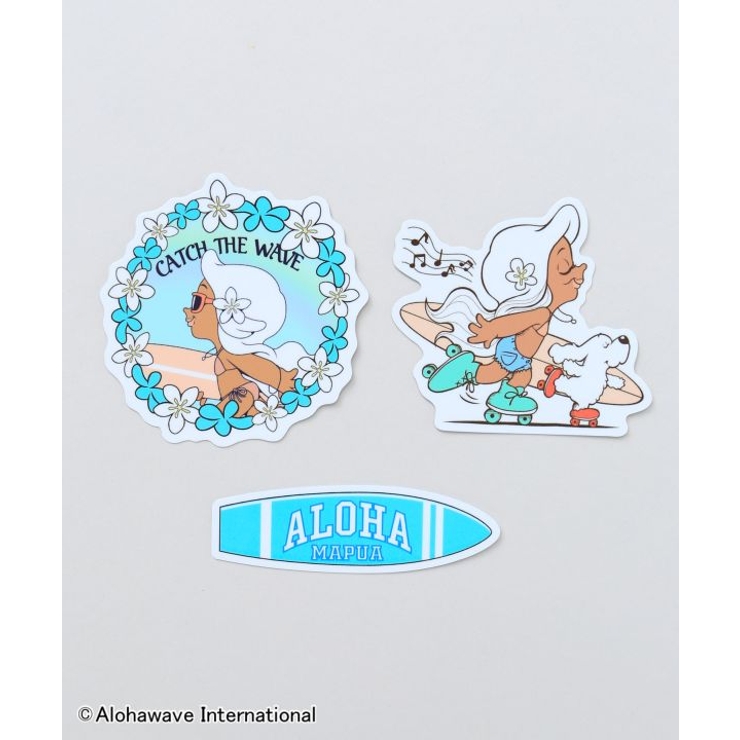 ブルー | 【カヒコ】ハウオリ３セットステッカー【ALOHA MAPUA】 | アミナコレクション 