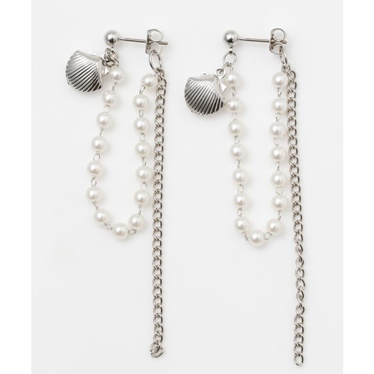 シルバー | 【カヒコ】ビーチシェルピアス | アミナコレクション 