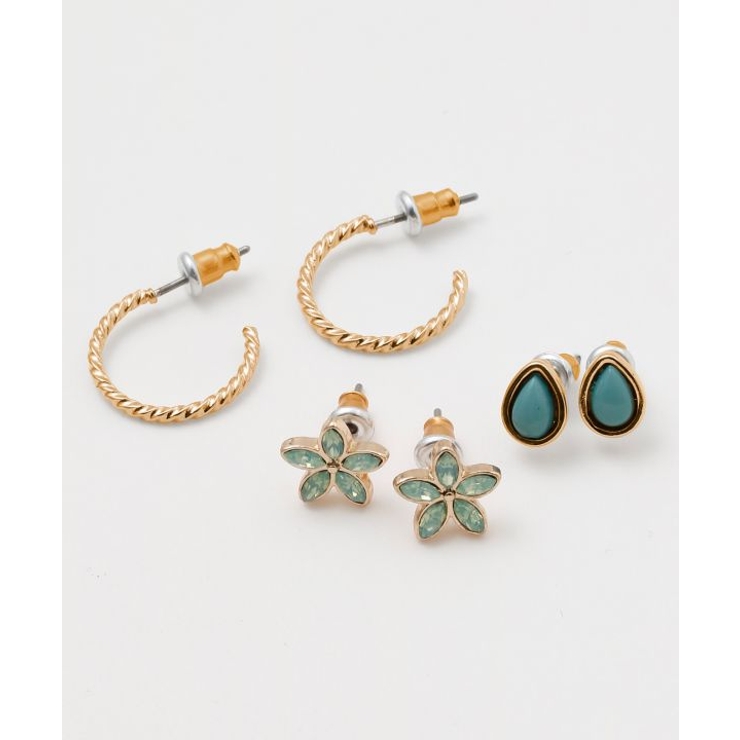 ゴールド | 【カヒコ】ラニカイセットピアス | アミナコレクション 
